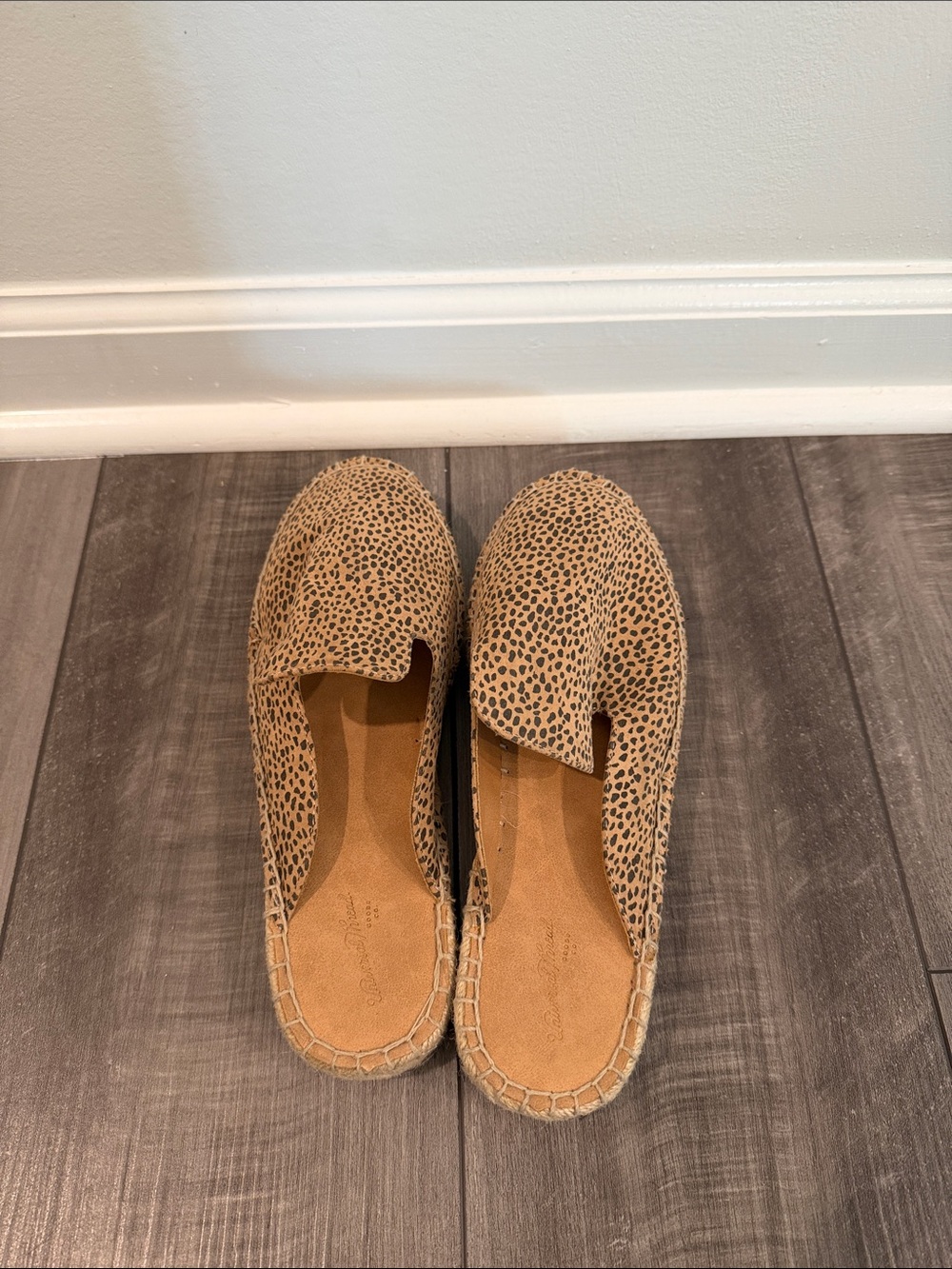 Universal Thread Leopard-Print Slip-On Espadrilles in Tan and Black